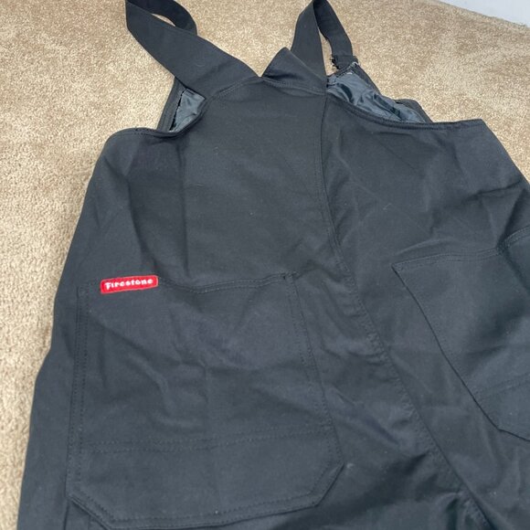 Firestone Overalls Mens XXL Black Workwear Insulated Bib Quilted Lined Pit Crew - Picture 11 of 11